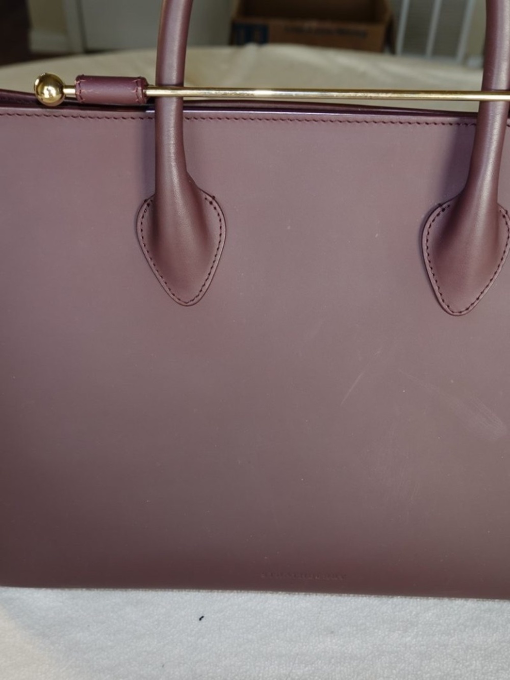 The Strathberry Tote - Bridle Leather Burgundy - Picture 6 of 7